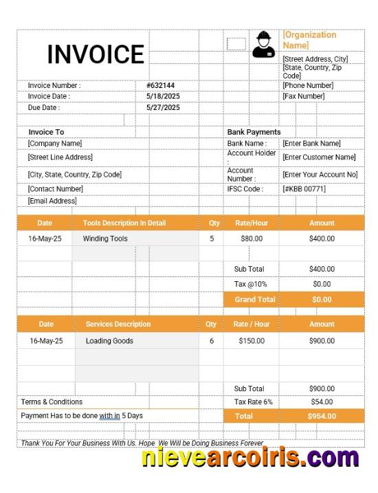 Labour Invoice